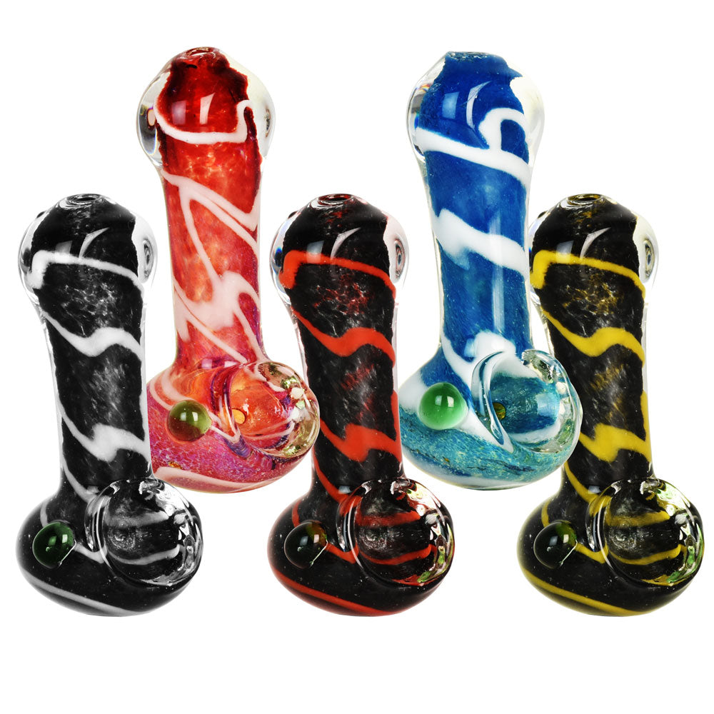 Colorful Worked Striped Spoon Pipe