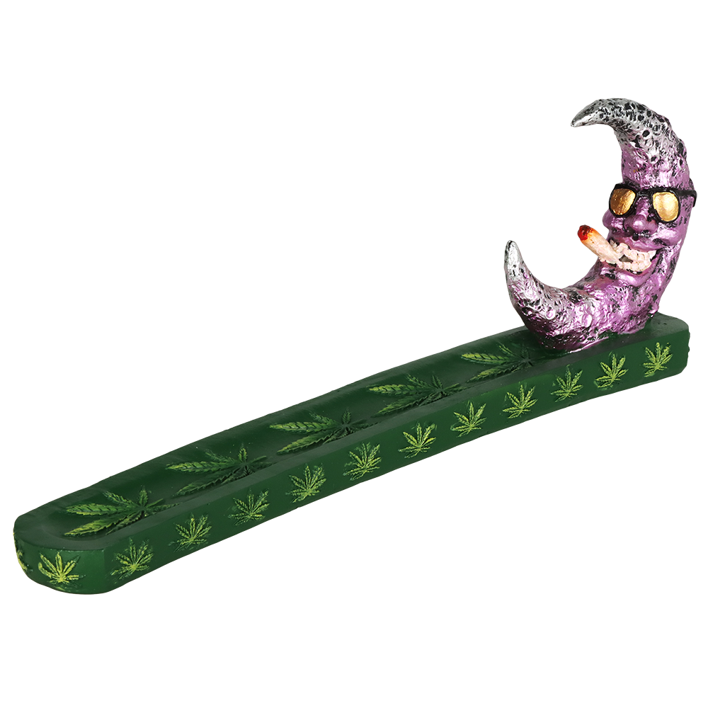 Cool Stoner Moon Polyresin Incense Burner | 11.25"