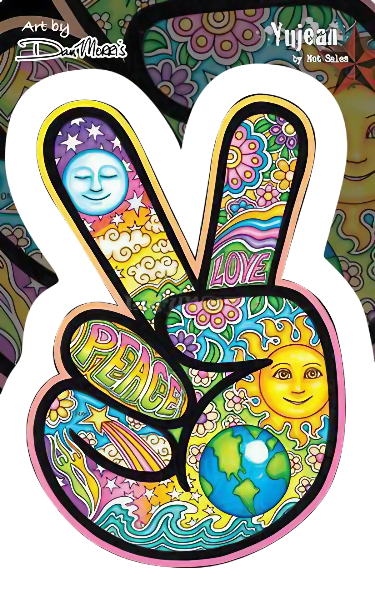 Dan Morris Peace Hand Indoor/Outdoor Sticker