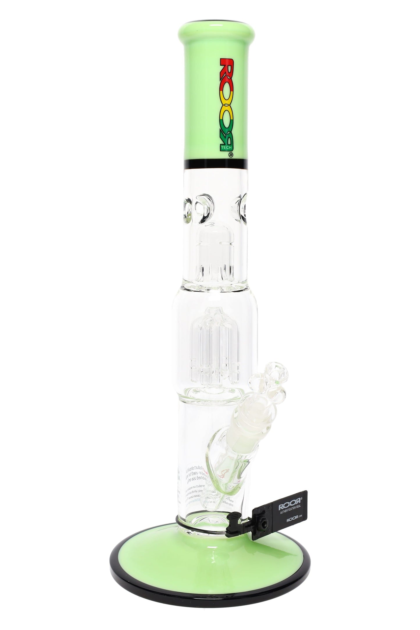 ROOR Tech 15" Multicolor Straight Tube Bong with Tree Perc – Ice Pinch