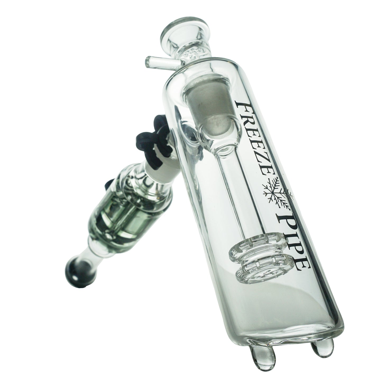 Freeze Pipe Pro Handheld Bubbler with Double Showerhead Perc & Glycerin Coil