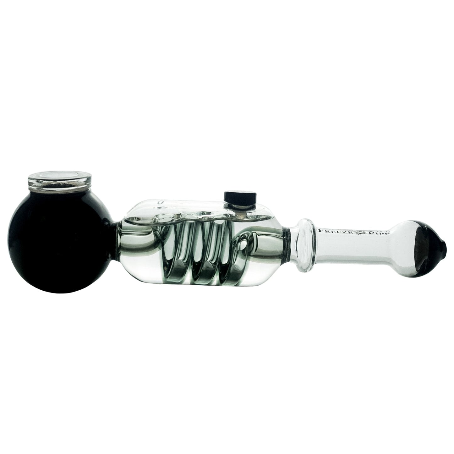 Freeze Pipe Handheld Glass Pipe with Freezable Glycerin Coil - Smooth & Cold Hits