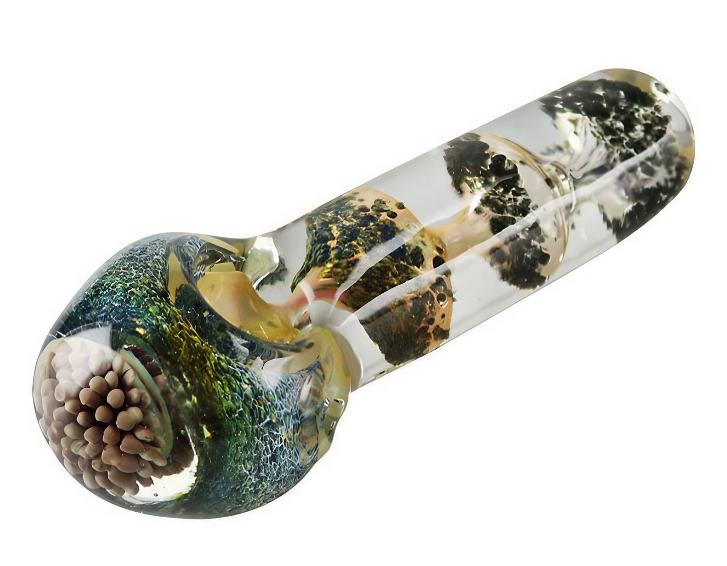 Fritted Glass Spoon Pipe