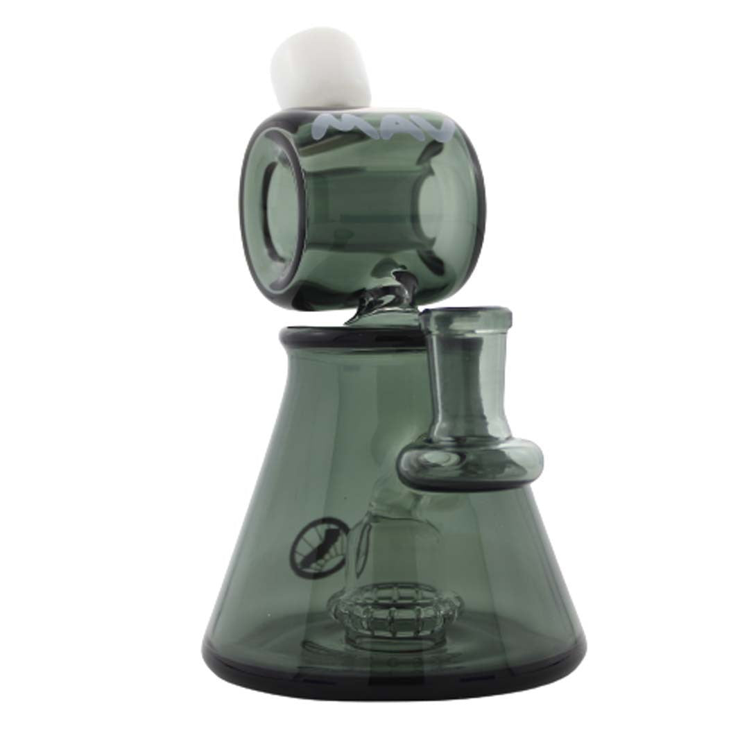 MAV Glass 7" UFO Perc Barrel Top Dab Rig w/ Color Accents