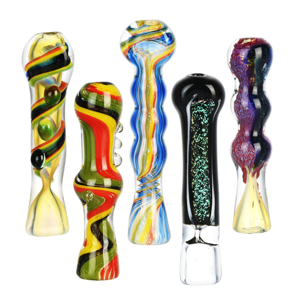 High End Dichro Glass Chillum - 50 Pack