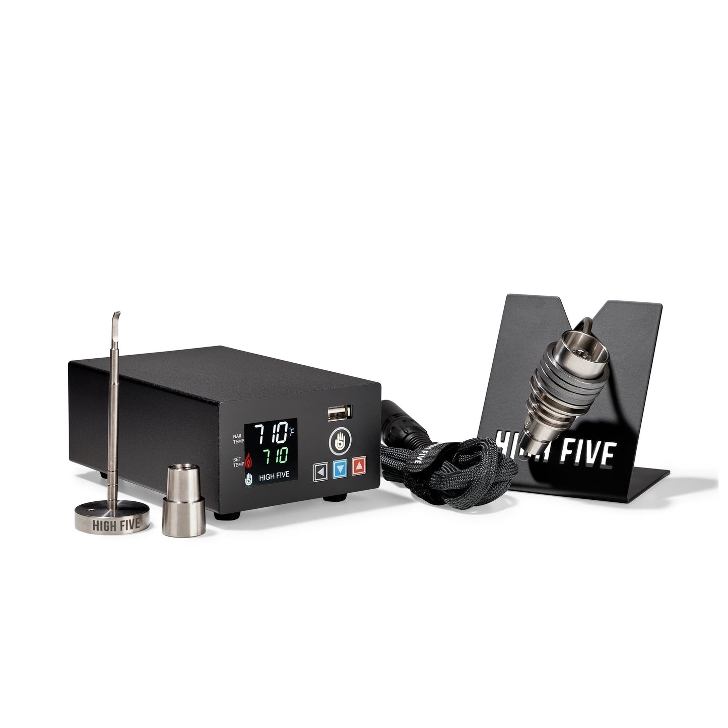 High Five - LCD E-Nail w/ Coil & Ti Nail & Dabber