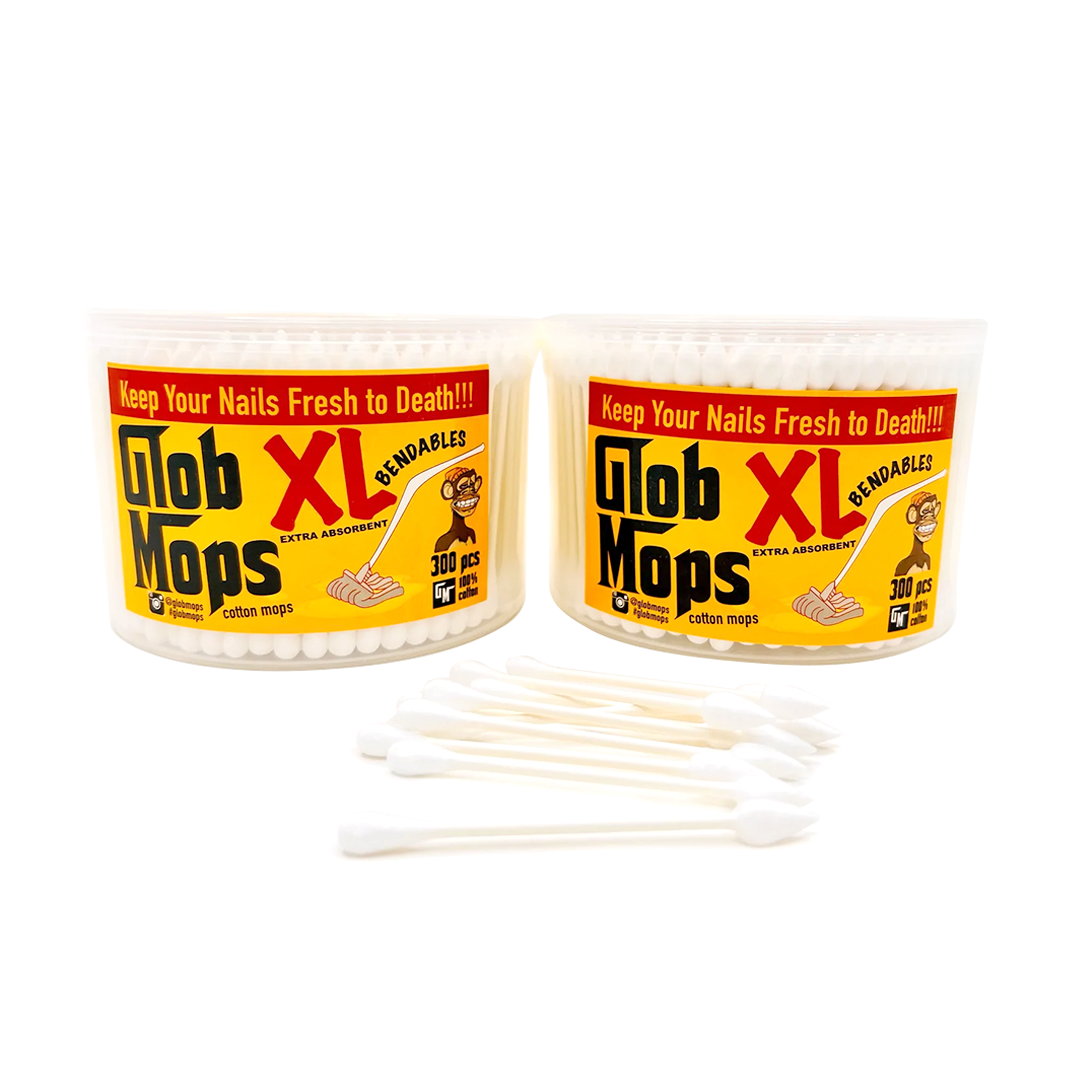 Glob Mops XL Bendable Cotton Swabs 6-Pack Bundle - 1800 Count for Cleaning
