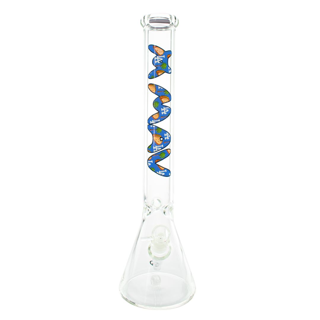 MAV Glass 18" Top City Los Angeles Beaker Bong