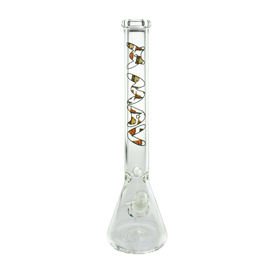 MAV Glass 18" Top City New York Beaker Bong