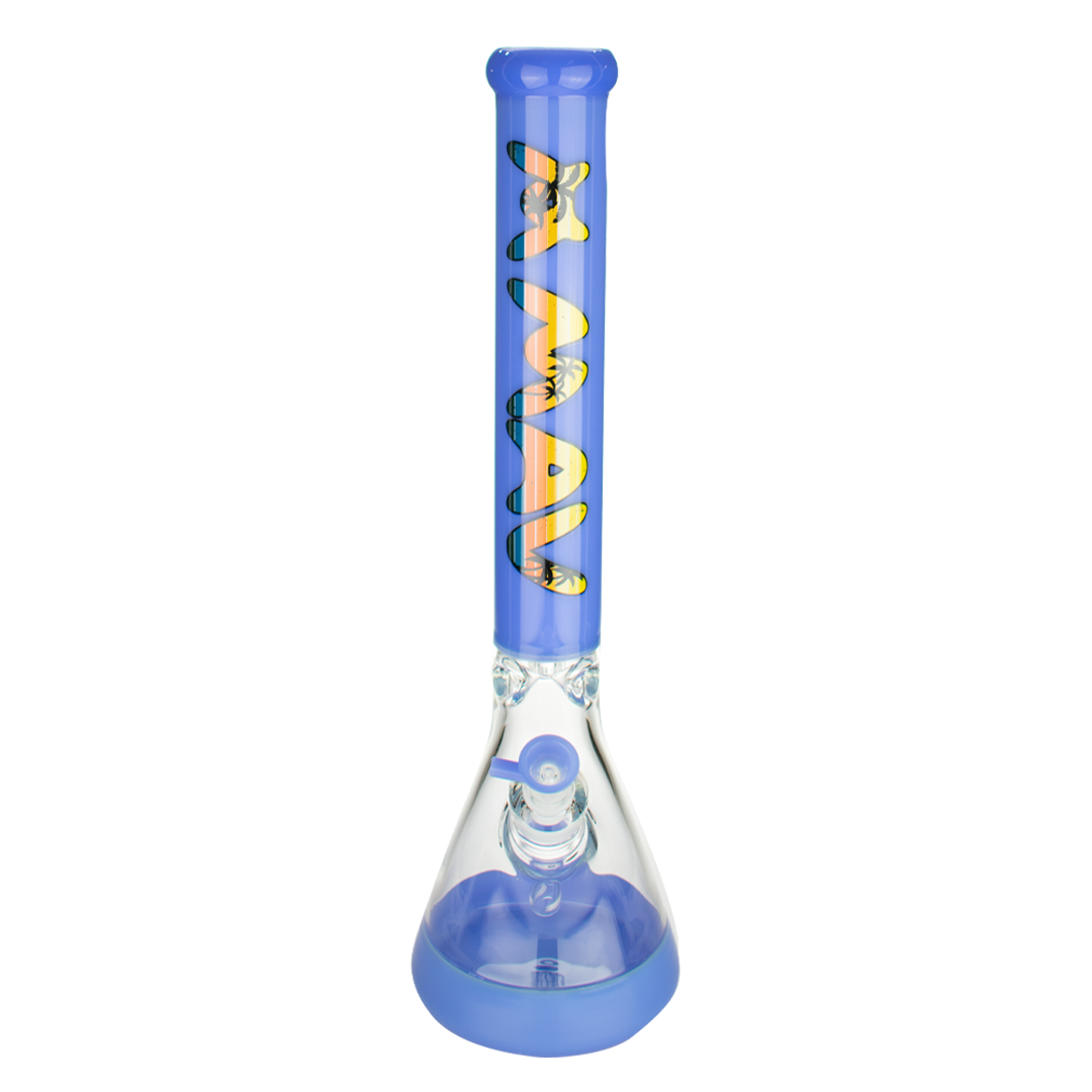 MAV Glass Purple California Retro 18" Full Color Beaker Bong