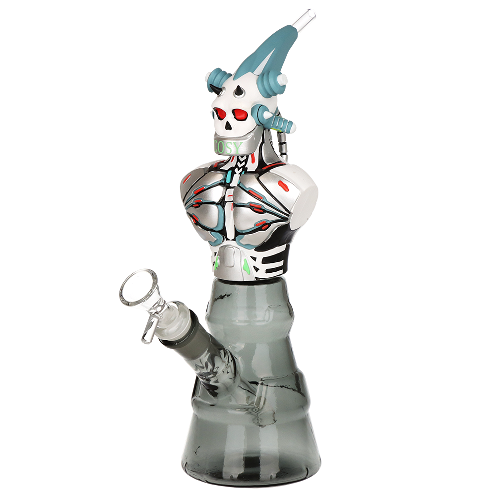 Mechanical Skeleton Glass & Vinyl Water Pipe | 10.5" | 14mm F