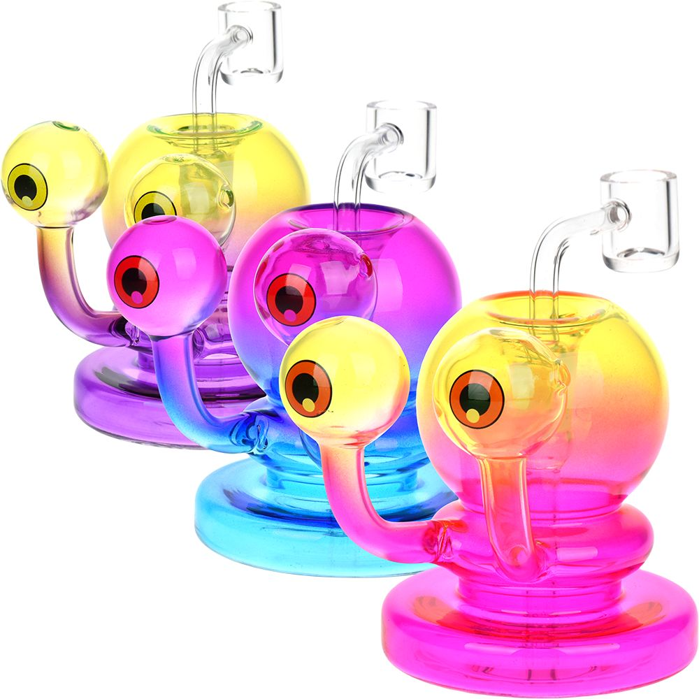 Neon Beastie Glass Dab Rig | 4" | 14mm F | Colors Vary