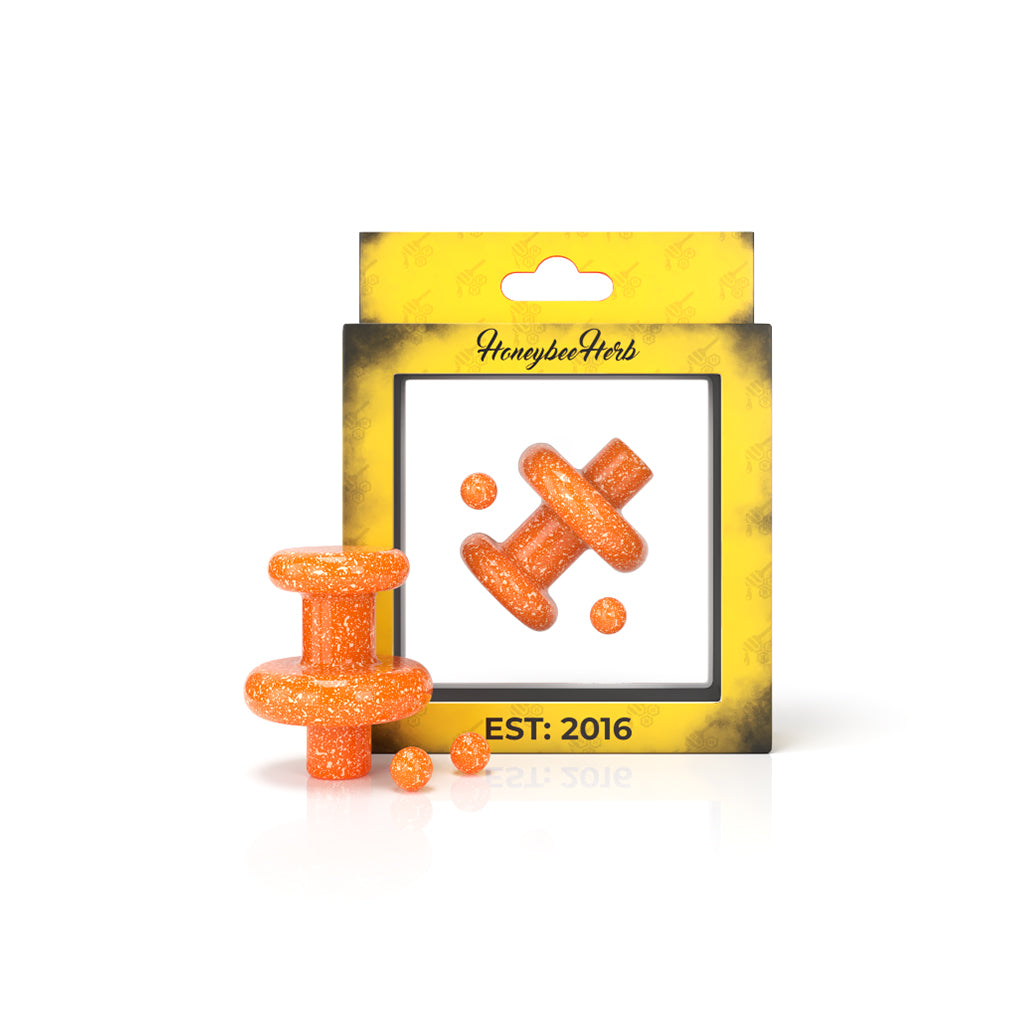 Honeybee Herb Neon Control Tower Dab Set - Spinner Cap & Terp Pearls