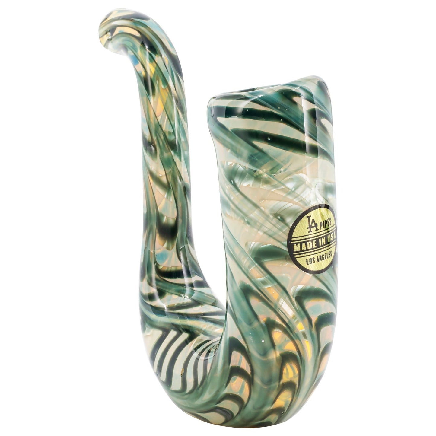 LA Pipes Compact Sherlock Hand Pipe - Fumed & Color Wrapped