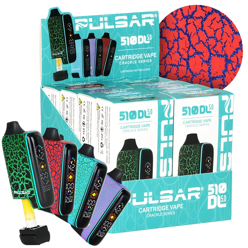 Pulsar 510 DL 5.0 Precision Voltage Control LCD Screen Vape Bar | Crackle Series | 1000mAh