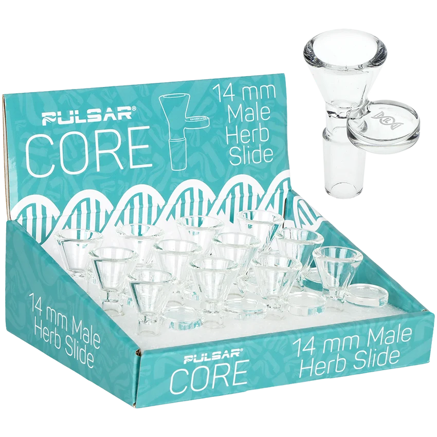 Pulsar CORE Glass Herb Slide | 14mm M | 12ct Display