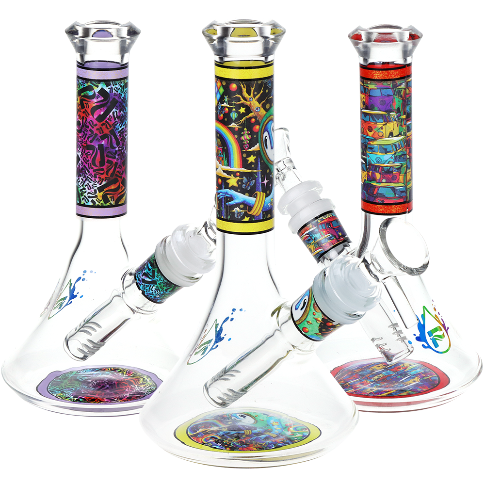 Pulsar Design Series Flared Beaker Glass Water Pipe | 6.75" | 14mm F