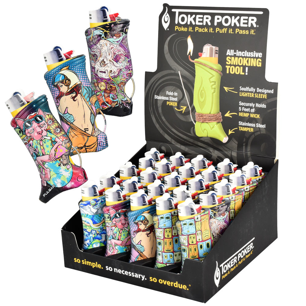 Pulsar Design Series Toker Poker Lighter Sleeve | Asst | 25pc Display