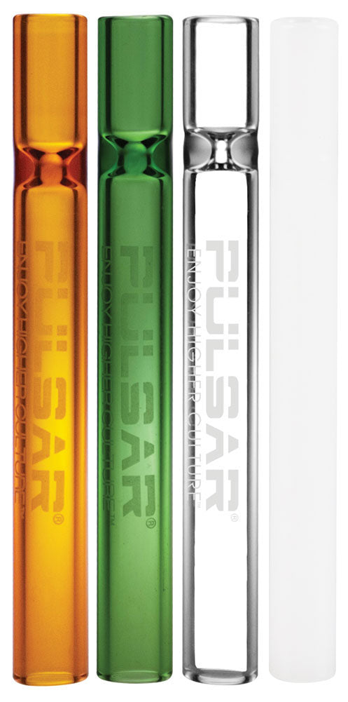 Pulsar Glass Chillum Refill Pack - 100pc, 4.2" Long
