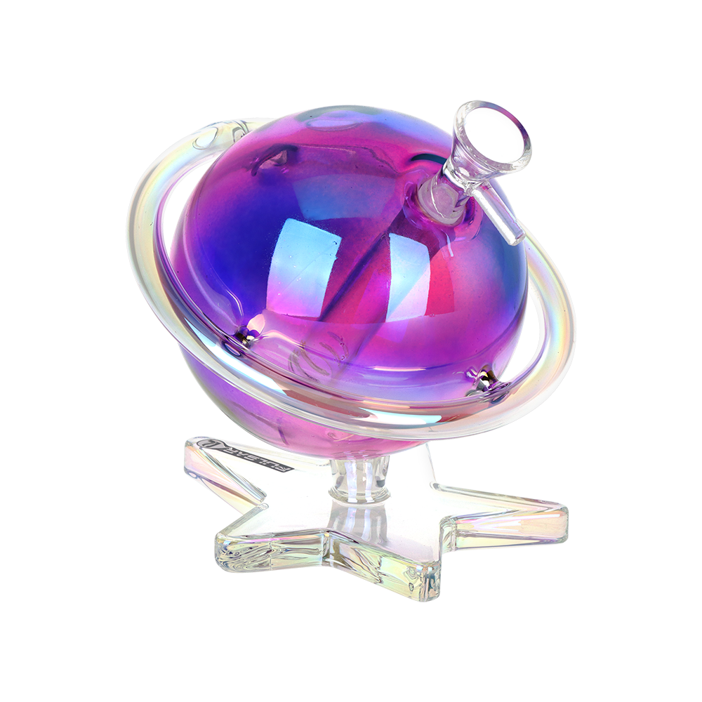 Pulsar Planetary Ring Electroplated Glass Water Pipe | 5.5" | 14mm F