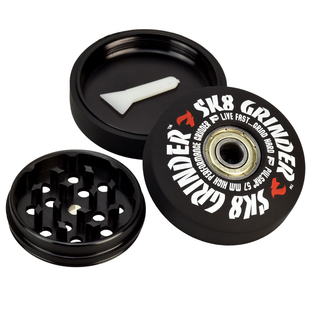 Pulsar SK8 Metal Herb Grinder 2.2" with Spinning Bearings & Silicone Grip