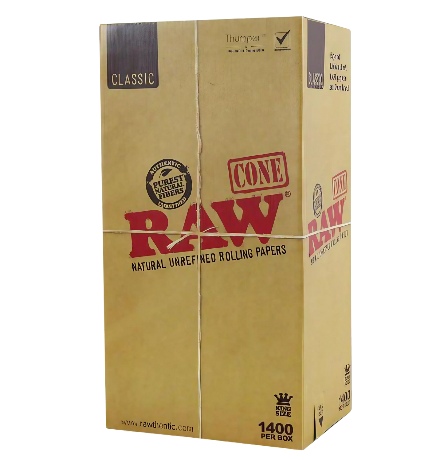 RAW 4.25" Kingsize Classic Cones- 1400pc Bulk Box