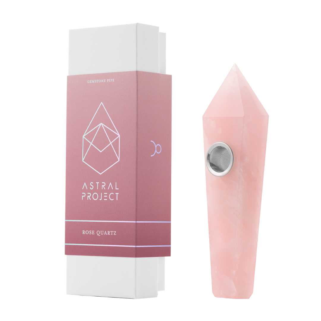 Astral Project Healing Gemstone Hand Pipe - Choose Your Stone for Energy & Balance