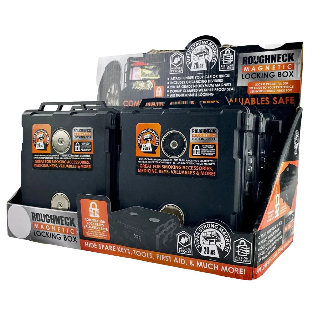Roughneck Magnetic Locking Box - 6 Pack