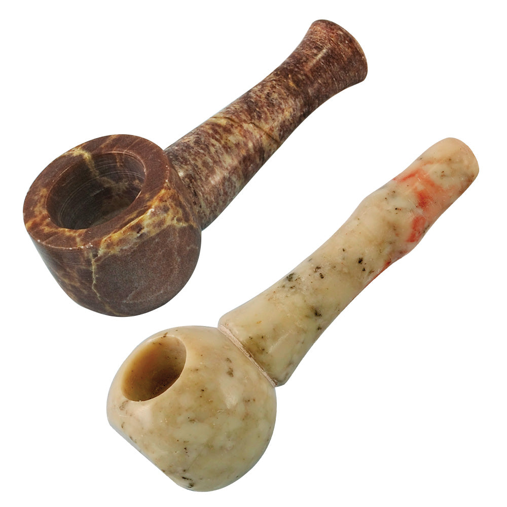 Round Small Stone Pipe - 6 Pack