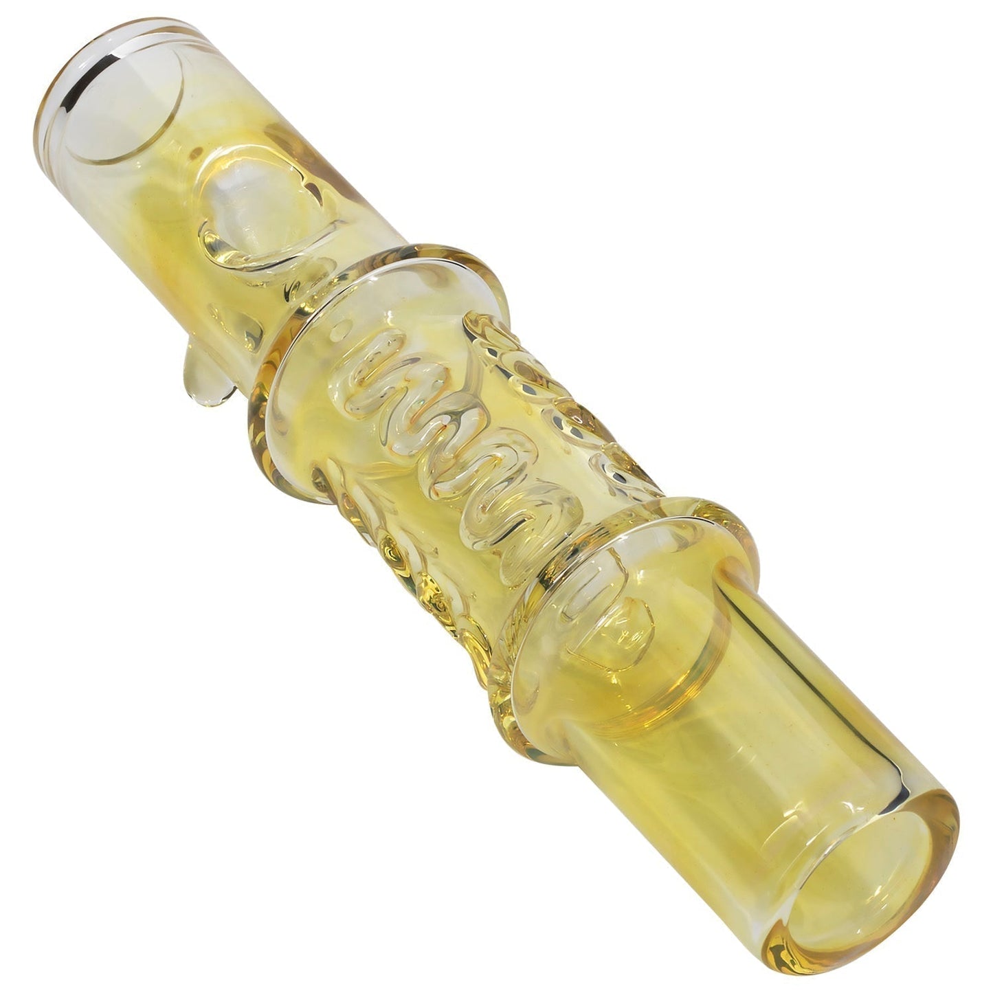 LA Pipes Compact 5" Silver Fumed Glass Steamroller - Color-Changing & Portable