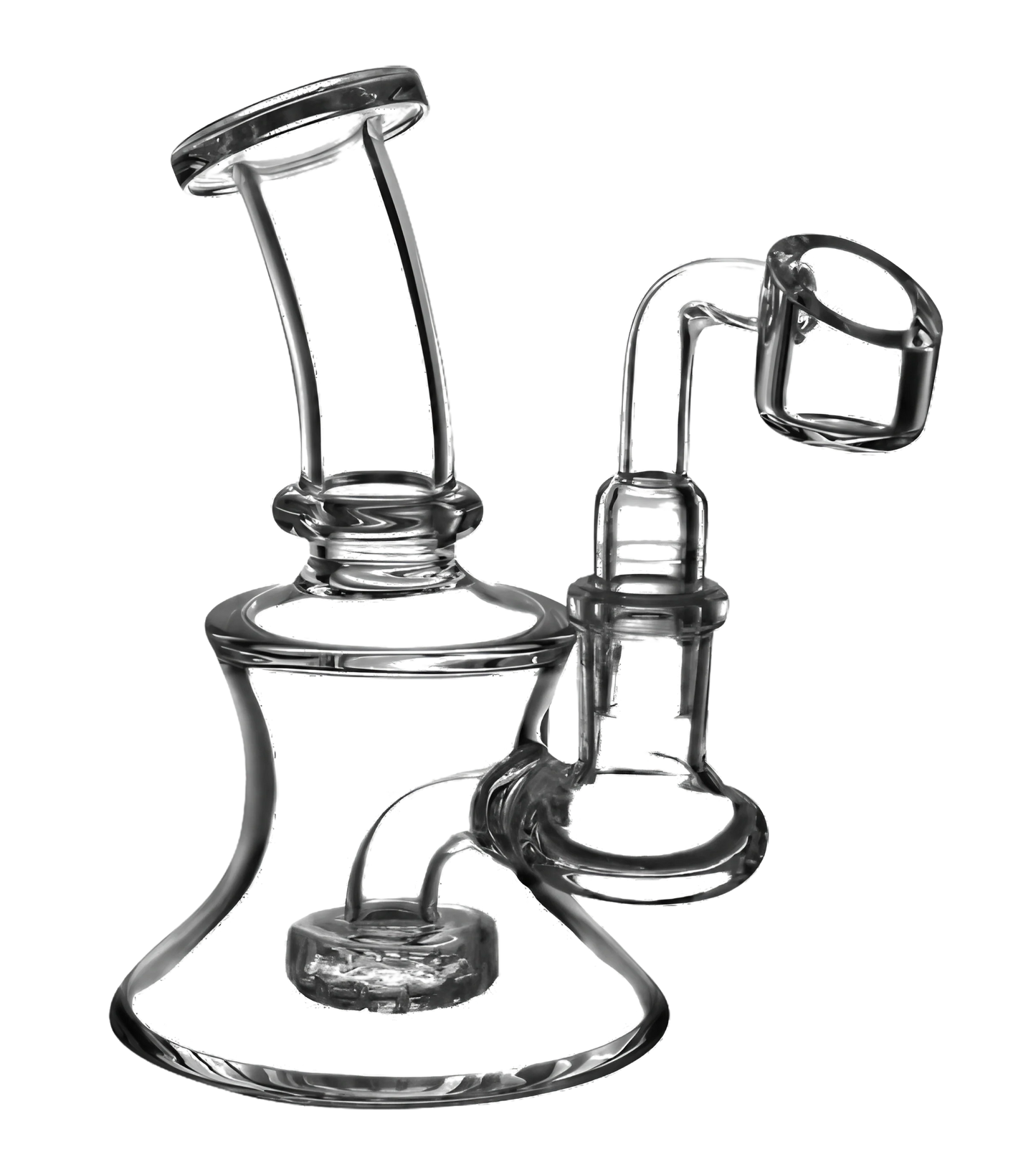 Simple Scientific Mini Glass Oil Dab Rig with Banger