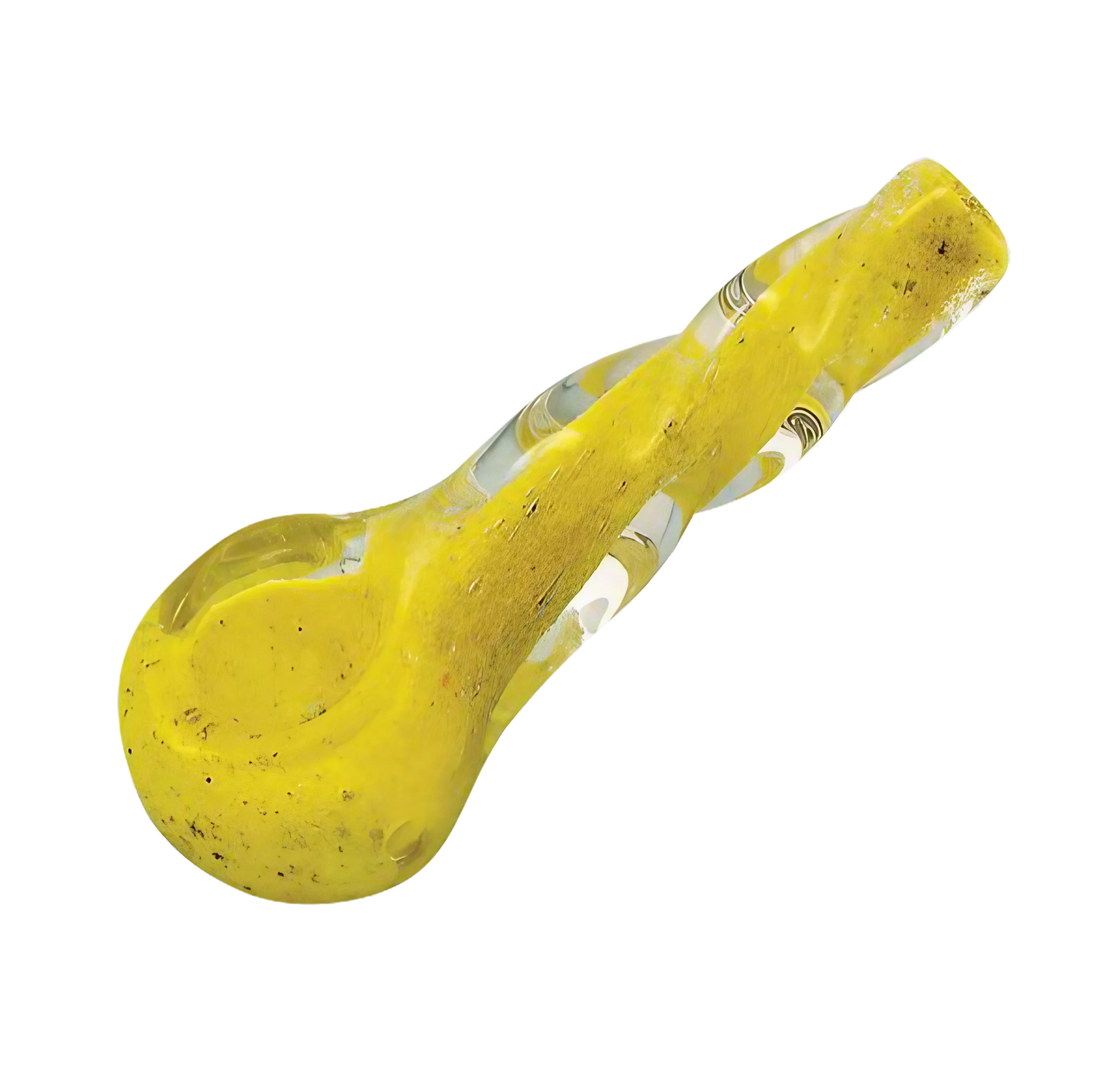Small Heavy Twisted Frit Glass Pipe
