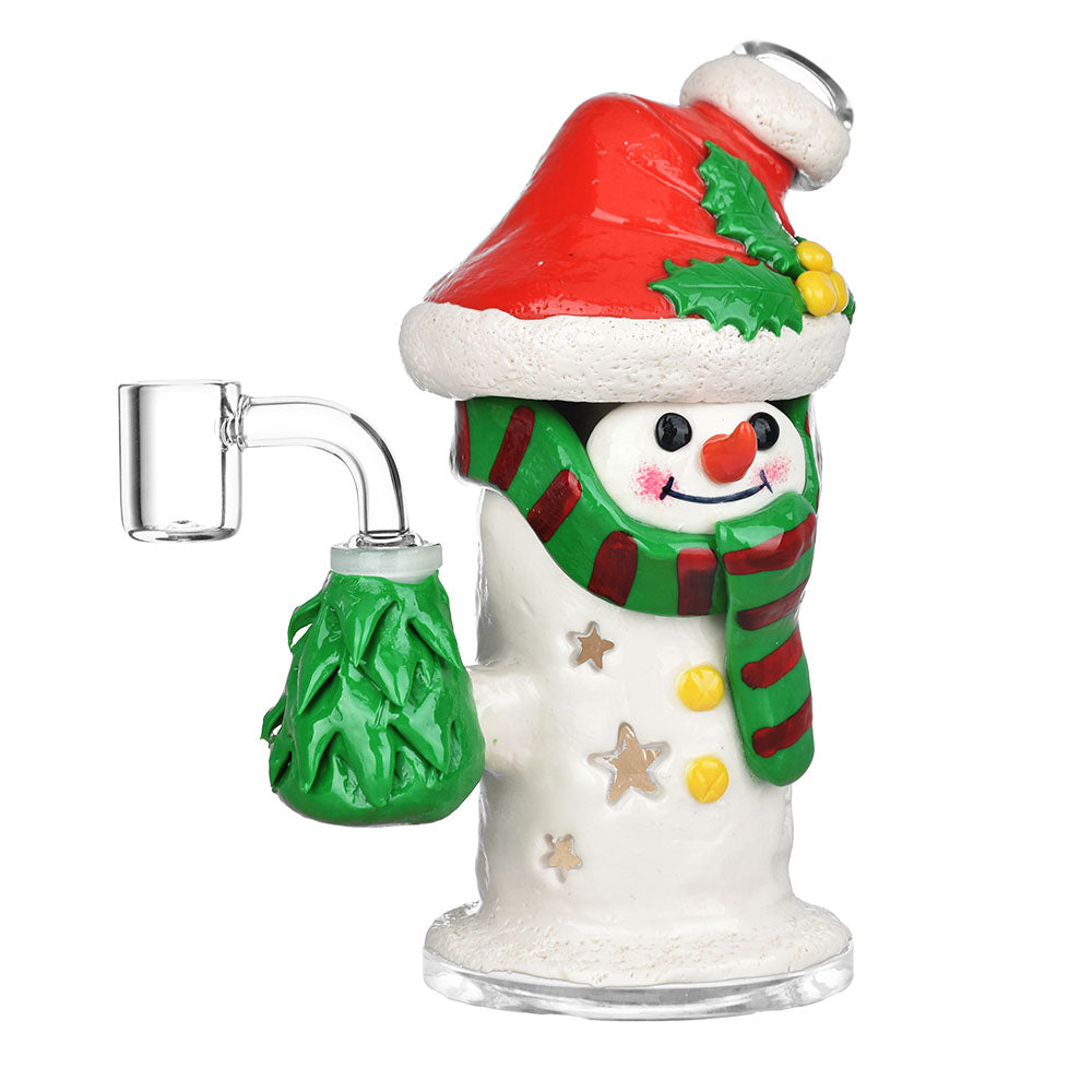 Snowman Glassworks UV Reactive Dab Rig 6.75" - 14mm Quartz Banger