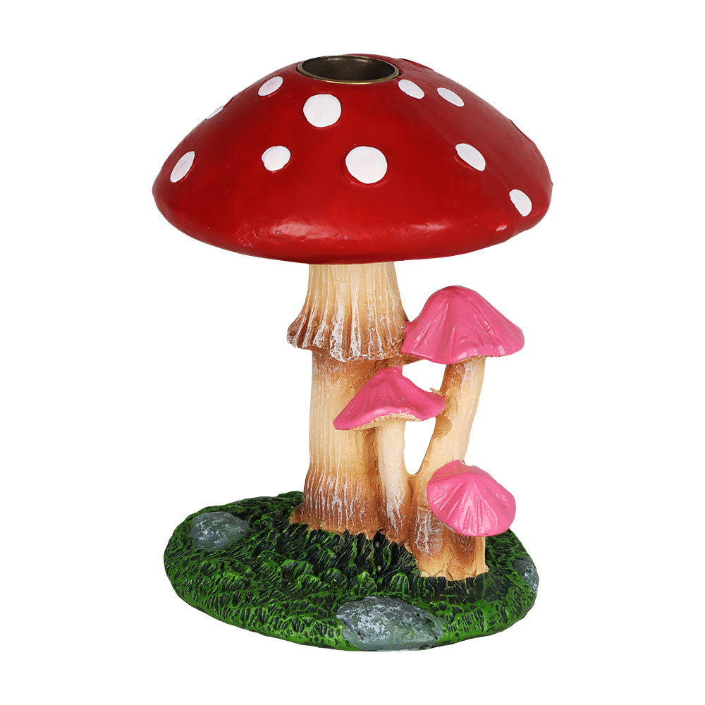 Sprouting Shrooms Backflow Polyresin Incense Burner | 4.25"
