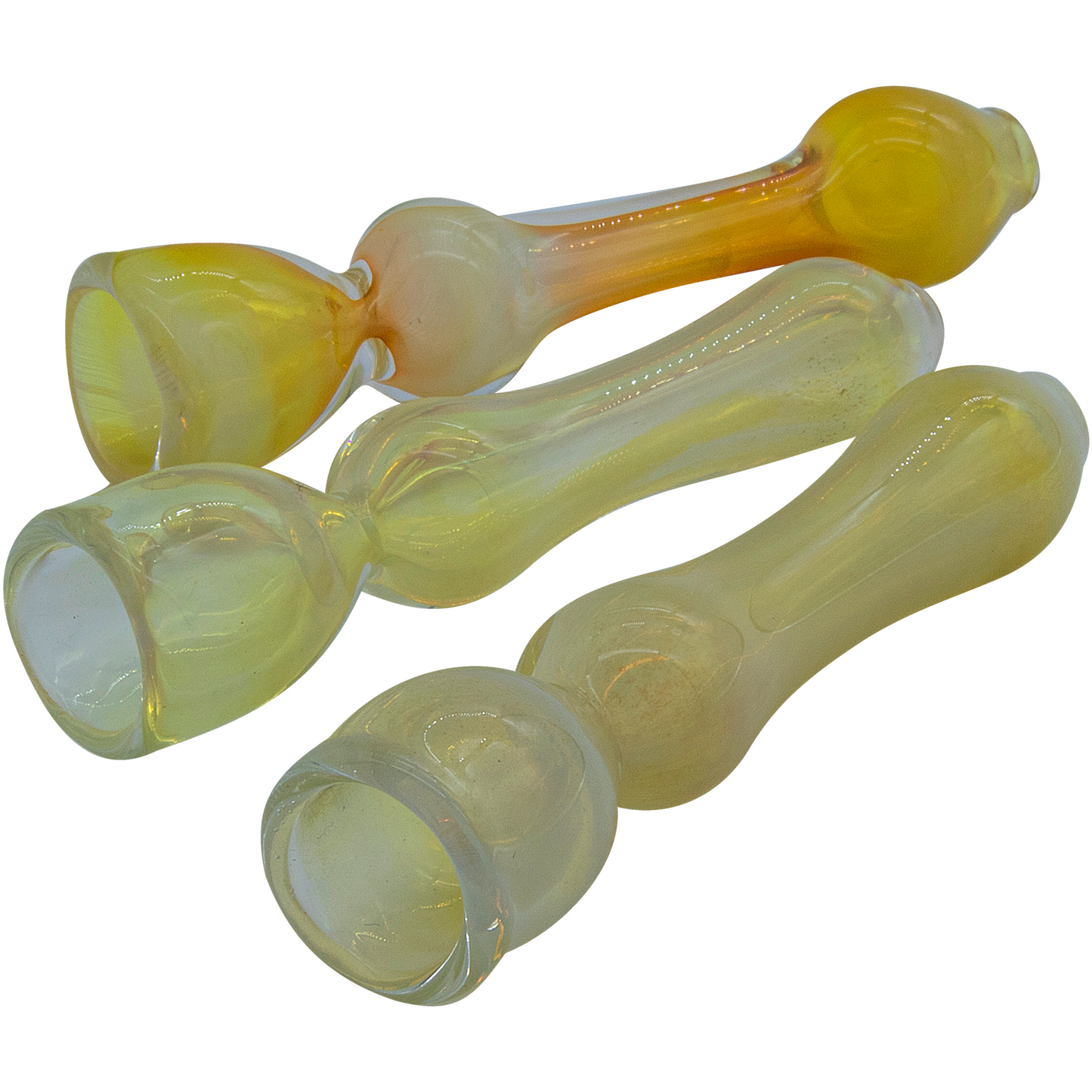 LA Pipes Silver Fumed 3.5" Handmade Chillum - Color Changing