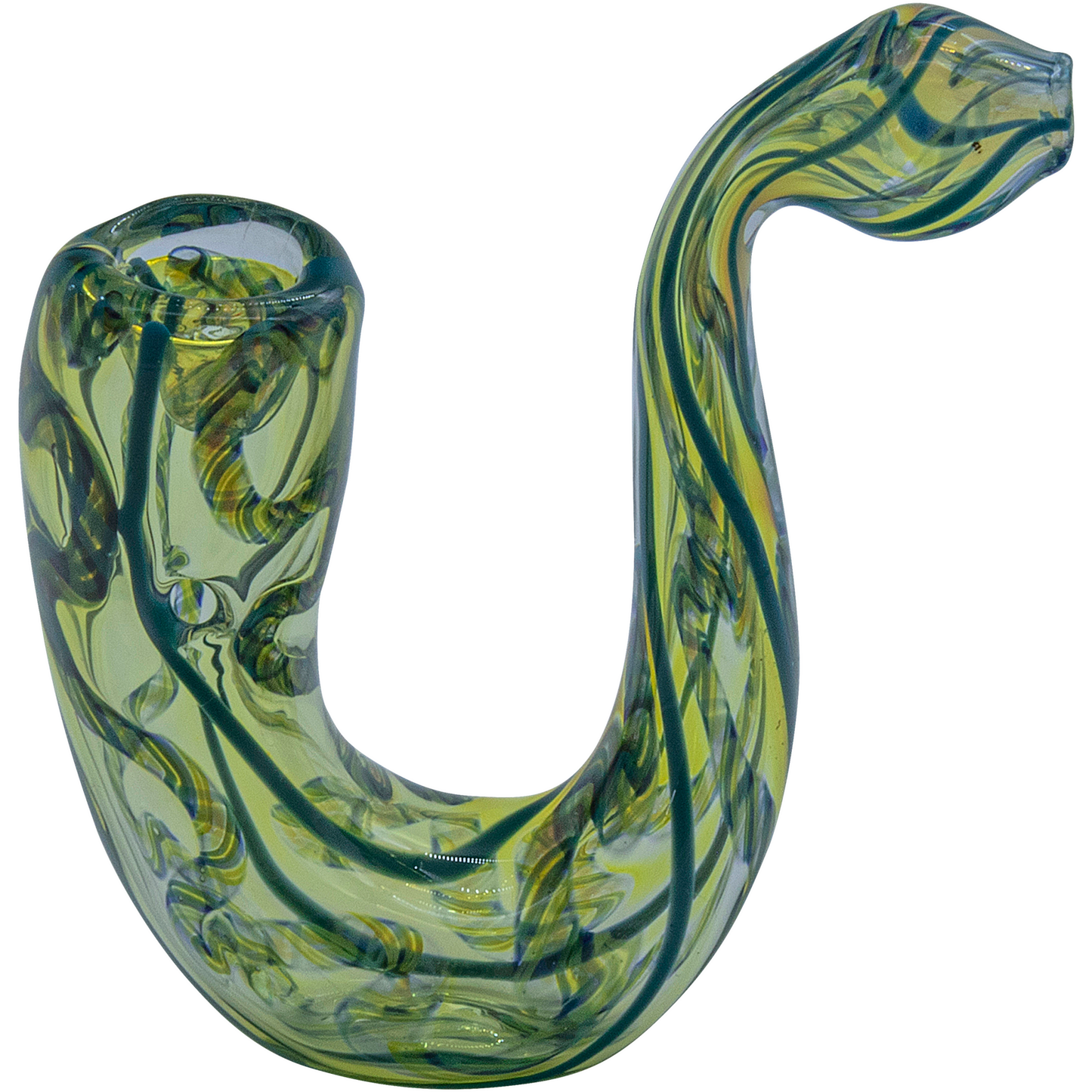 LA Pipes Elegant 4" Color-Changing Sherlock Glass Pipe