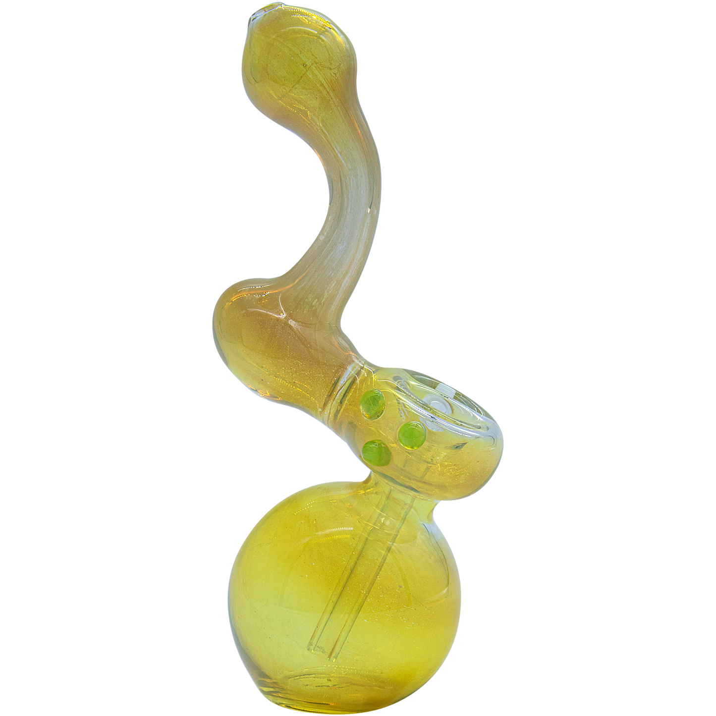 LA Pipes Color-Change Silver Fumed Sherlock Bubbler - Handcrafted, Multi-Color Accents