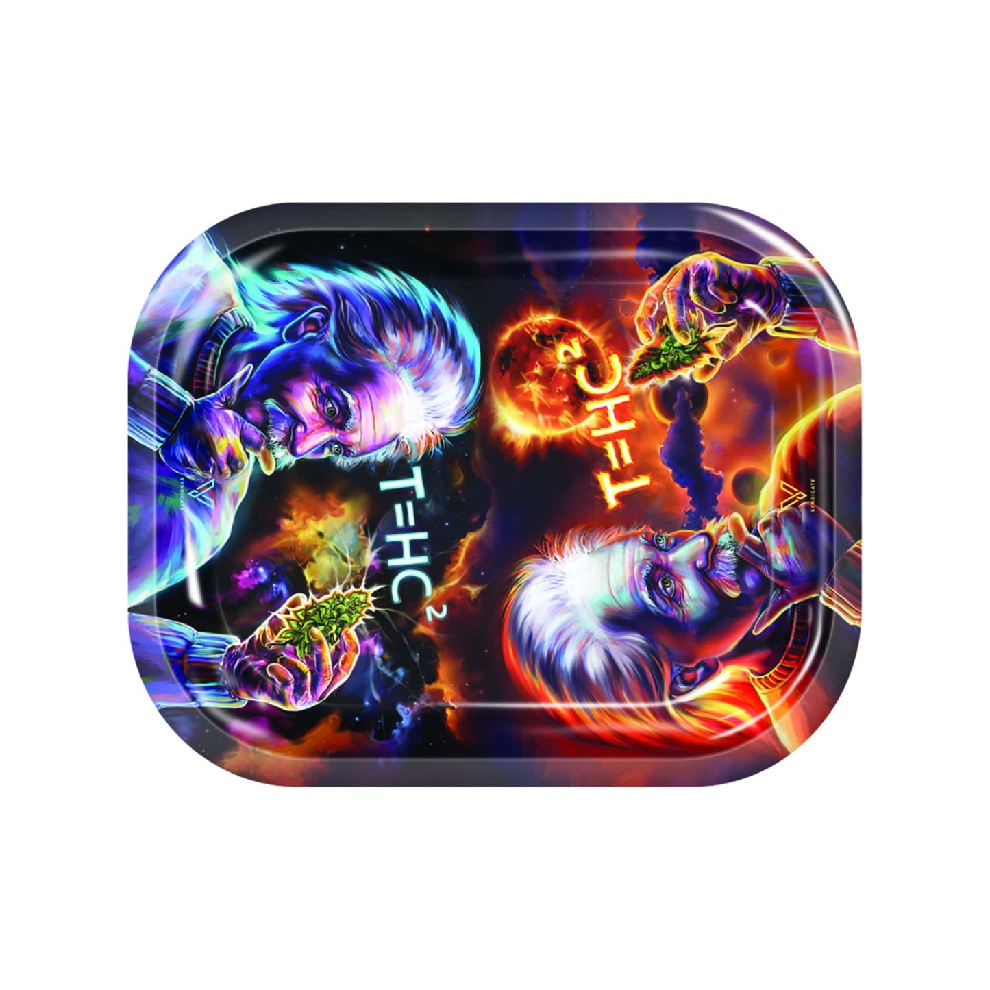 V Syndicate Hybrid T=HC2 Genius Metal Rolling Tray with Silicone Dab Mat