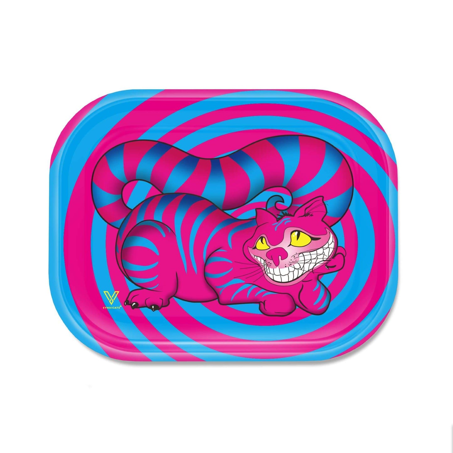 V Syndicate Seshigher Cat Whimsical Metal Rolling Tray - Durable & Easy Clean