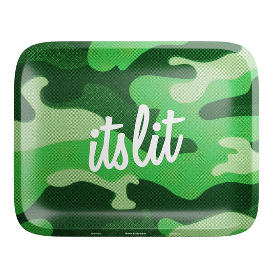 HEMPER - It's Lit Light Green Camo Rolling Tray