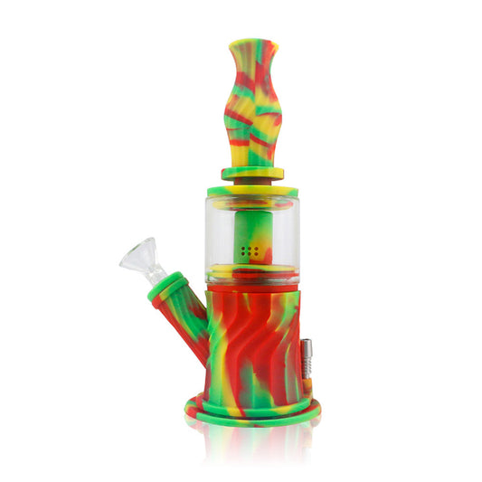 10" 4-in-1 Silicone Water Pipe with 14mm Fitting