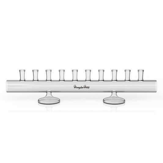 Honeybee Herb 10-Slot Horizontal Glass Banger Holder for 14mm Male Bangers | Dab Rig Organization & Protection