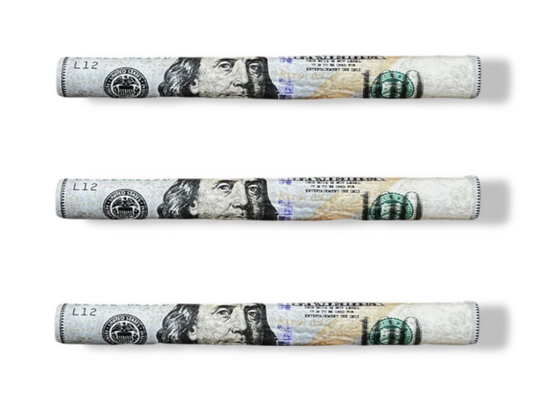 CaliGreenGold 100 Dollar Benny Hemp Blunt Rolls 3-Pack with Eco-Friendly Filter Tips | Organic & Vegan