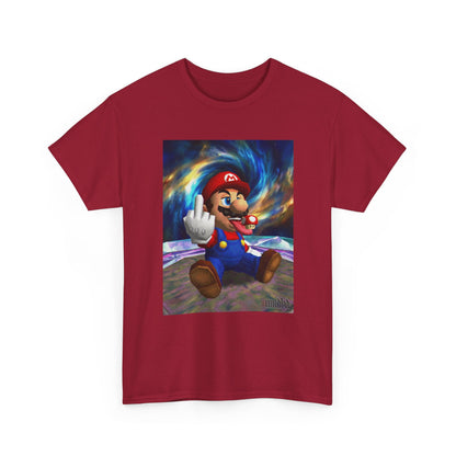 Mario Showing Middle Finger With Mushroom