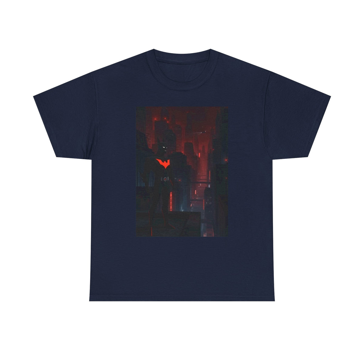 Cyberpunk Bat Hero In Neon City Tee