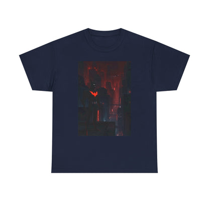 Cyberpunk Bat Hero In Neon City Tee
