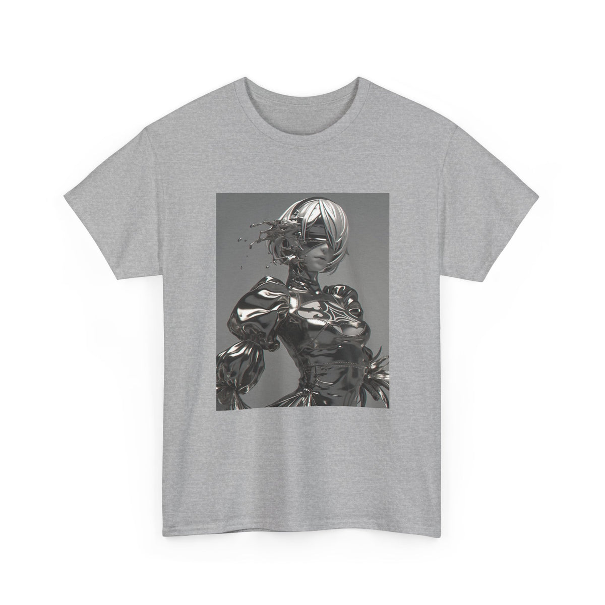 Liquid Chrome Abstract Tee