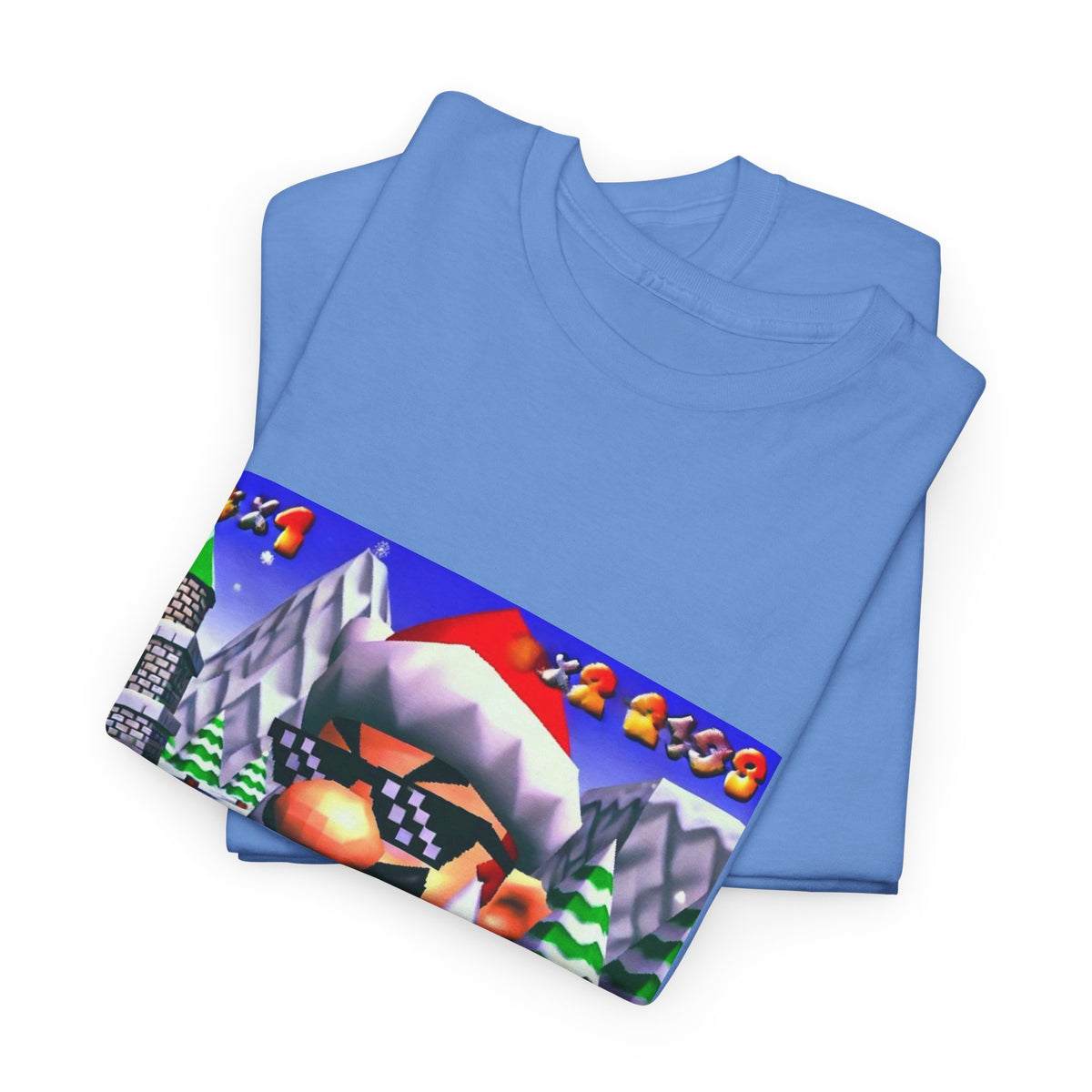 Deal With It Santa Mario Smoking Blunt Tee