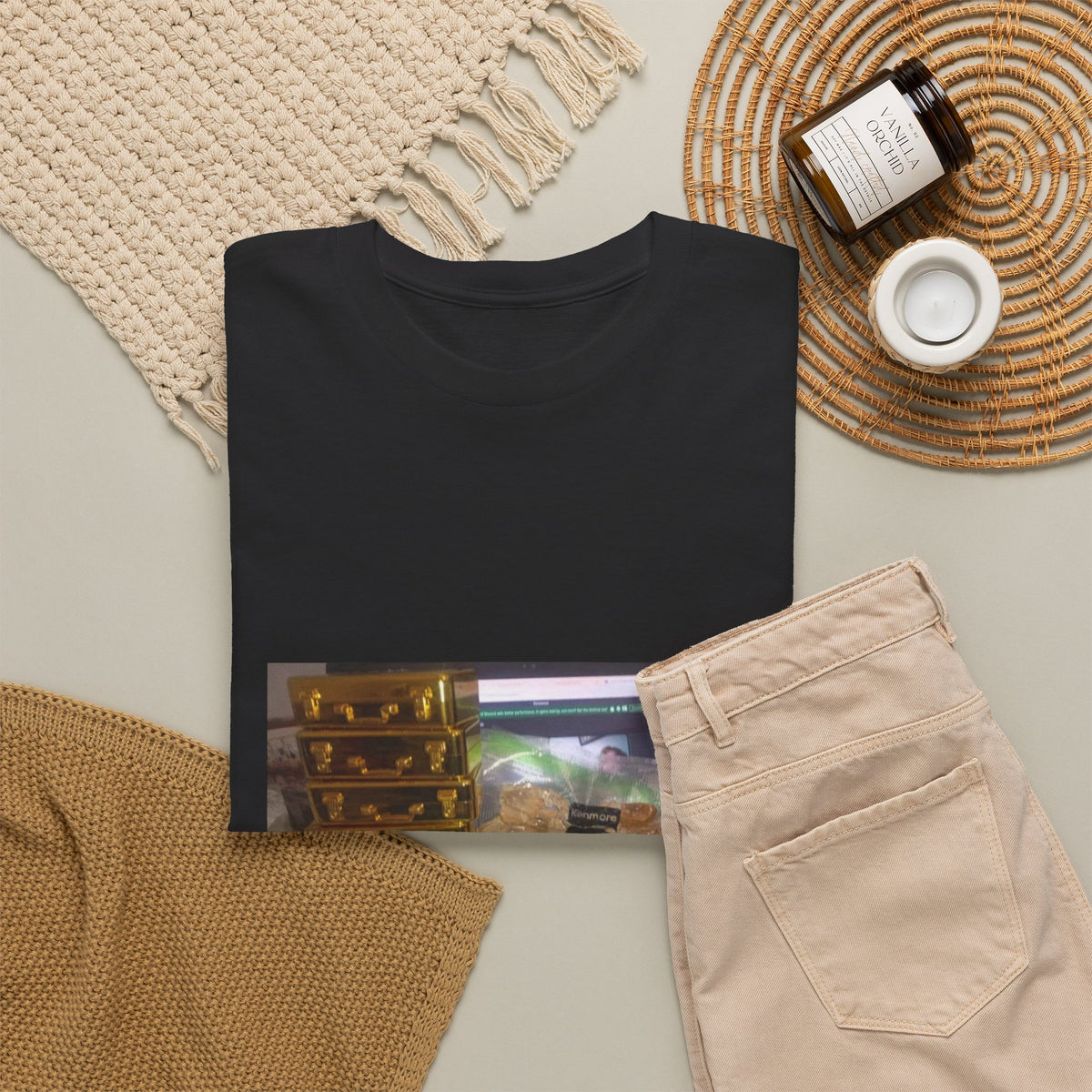 Gold Briefcase Stash Tee