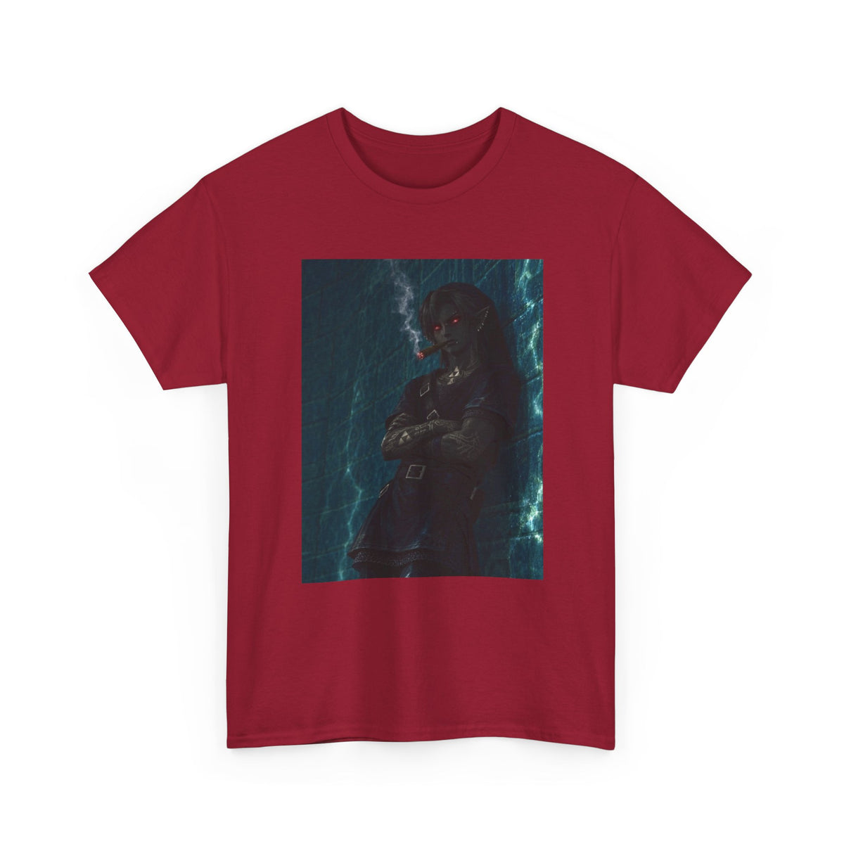 Dark Link Smoking A Lit Cigar Tee